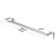 755mm Wall Double Round Towel Rail Rack Holder Stainless Steel Brushed Nickel